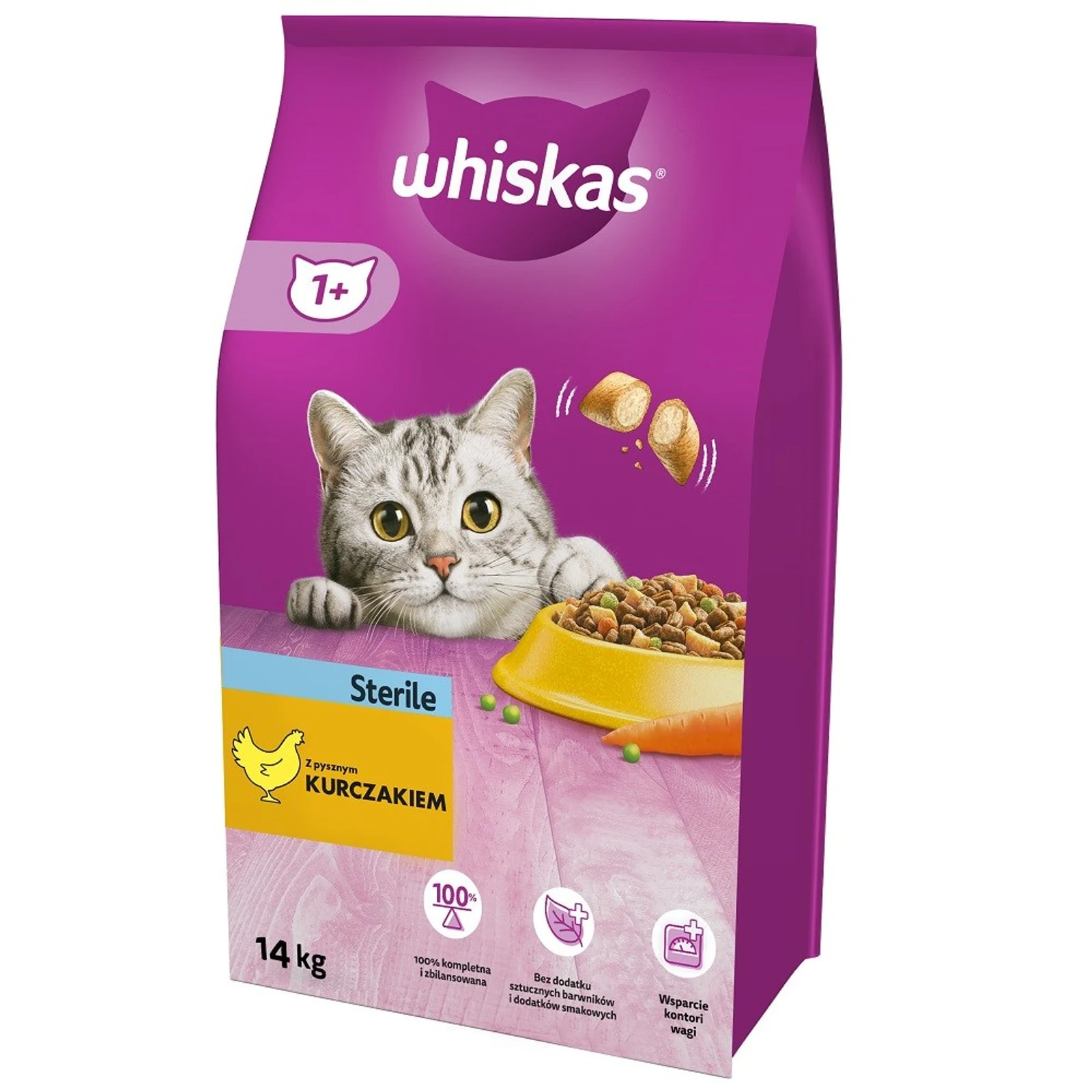 WHISKAS Sterile z kurczakiem - 14 kg