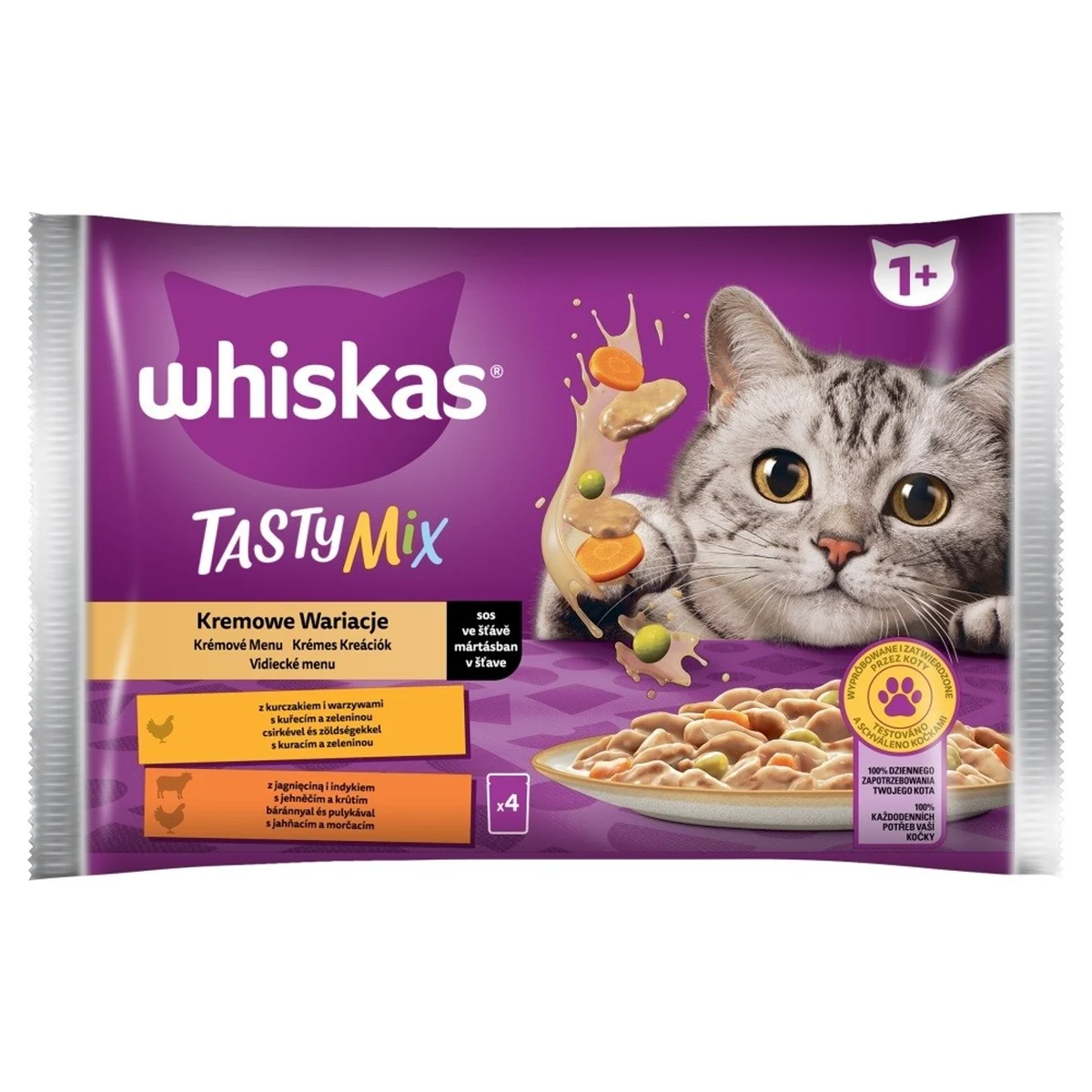 WHISKAS Tasty Mix Kremowe Wariacje 4 x 85g