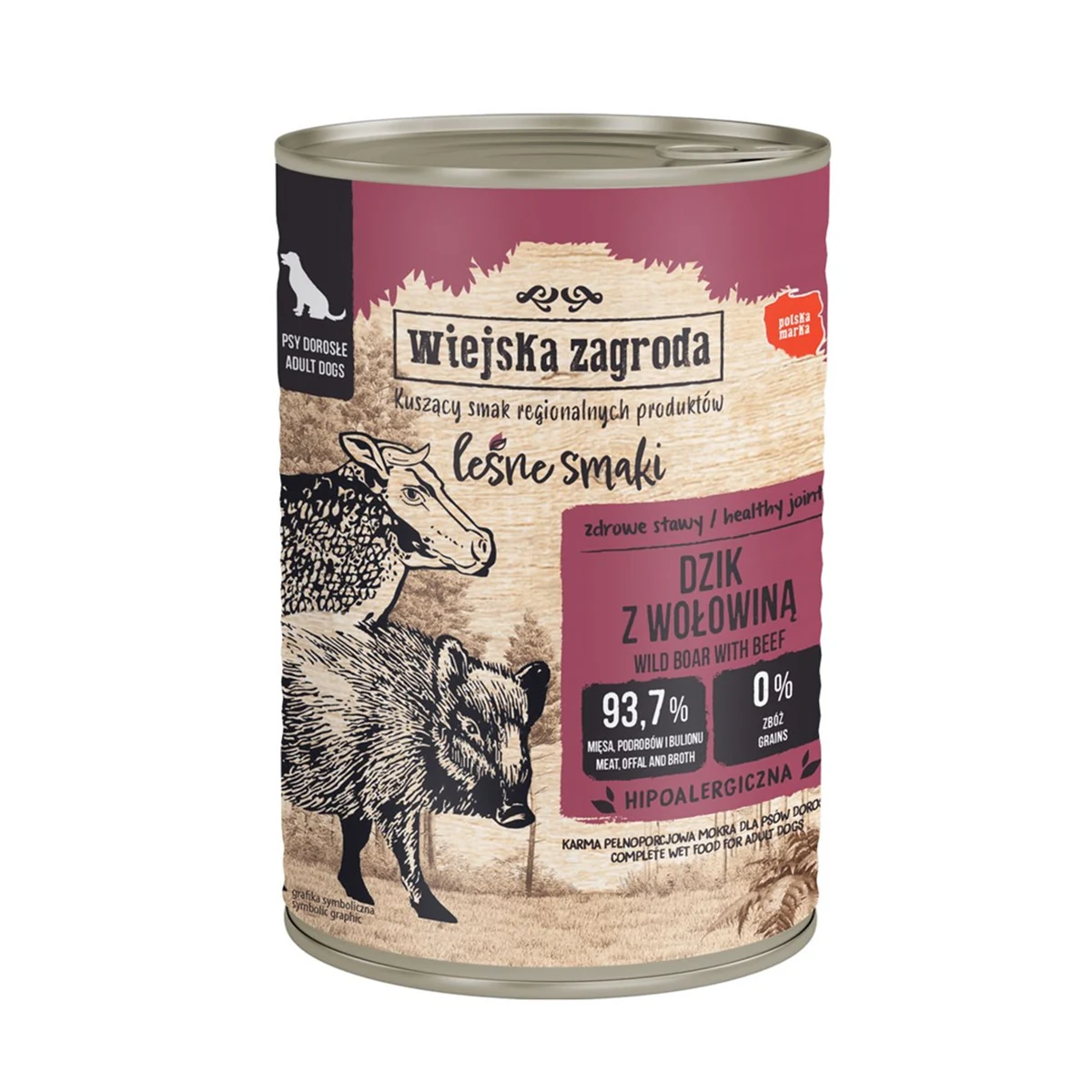 Wiejska Zagroda Dzik 400g - Karma Mokra dla Psa