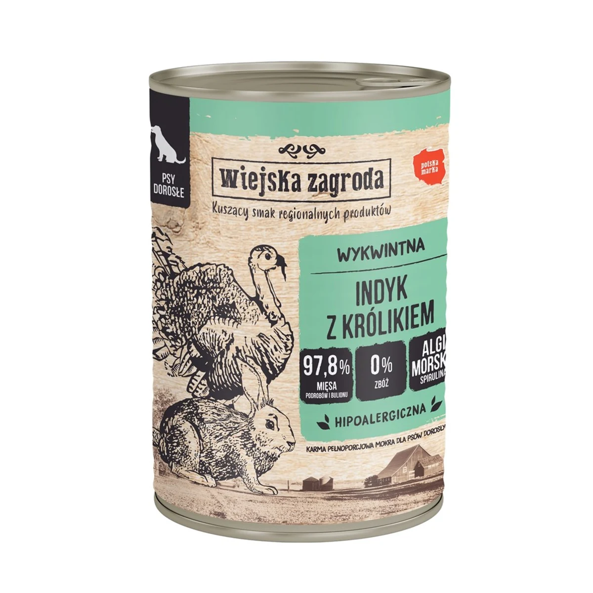 Wiejska Zagroda Indyk z królikiem 400g