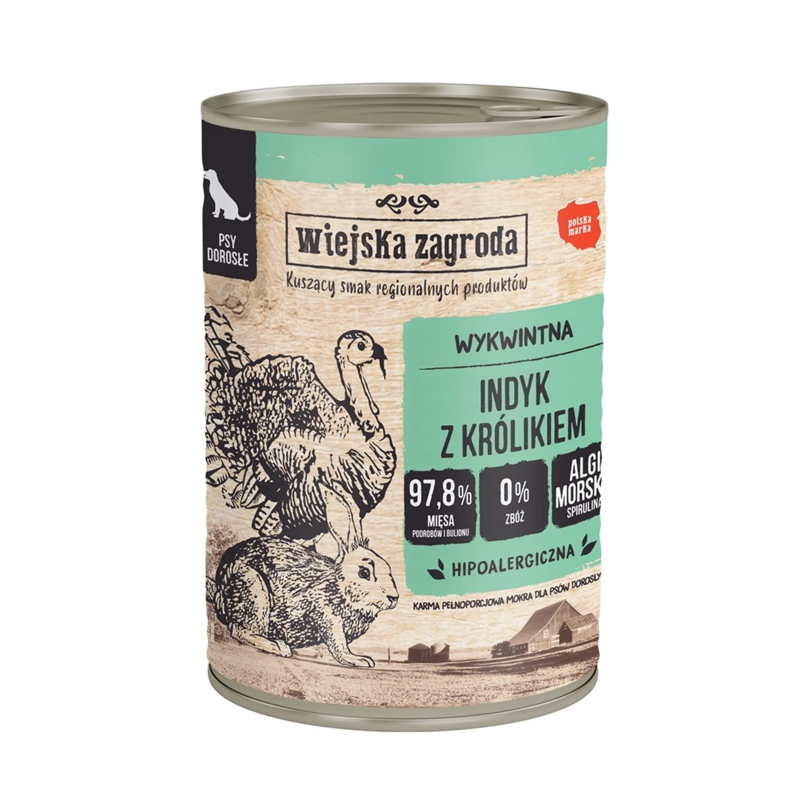 Wiejska Zagroda Indyk z królikiem 400g