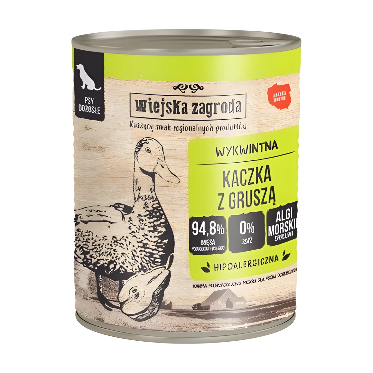 Wiejska Zagroda kaczka z gruszką 800g dla psa