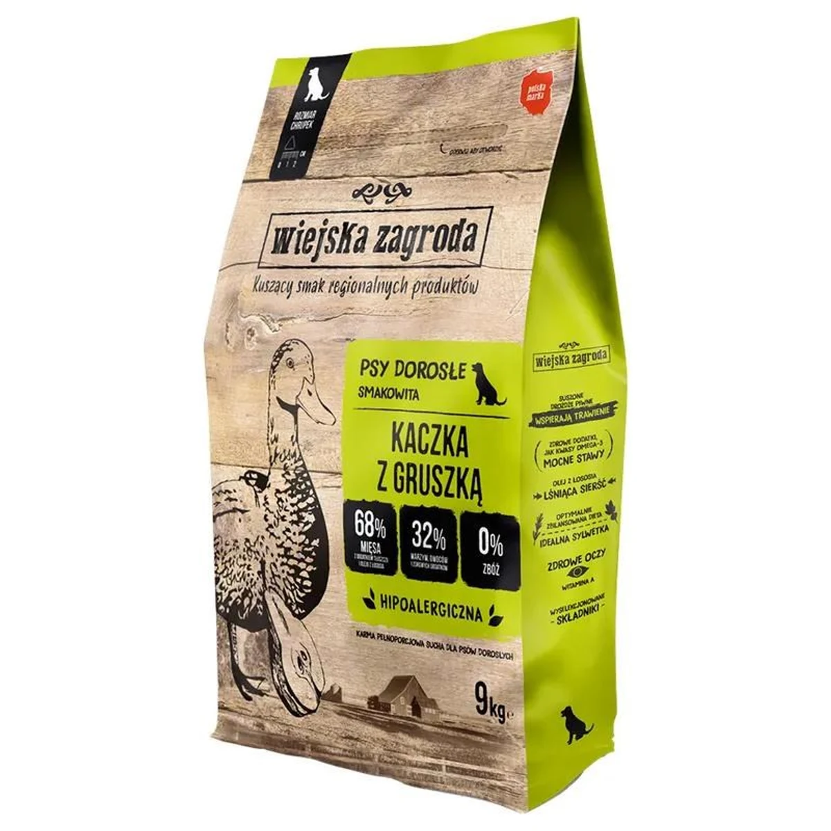 Wiejska Zagroda Kaczka z gruszką 9kg dla psa