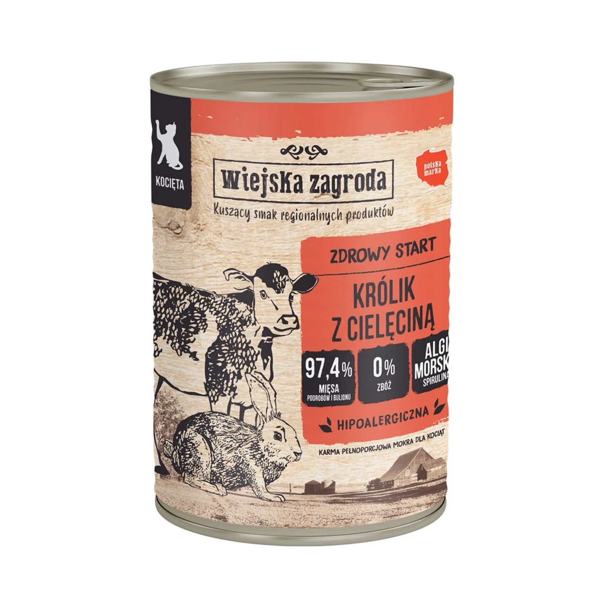 Wiejska Zagroda Królik z cielęciną 400g