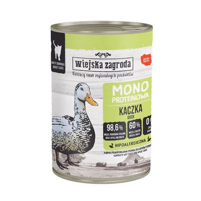 Mokra karma dla psa Wiejska Zagroda Monobiałkowa Kaczka 400g
