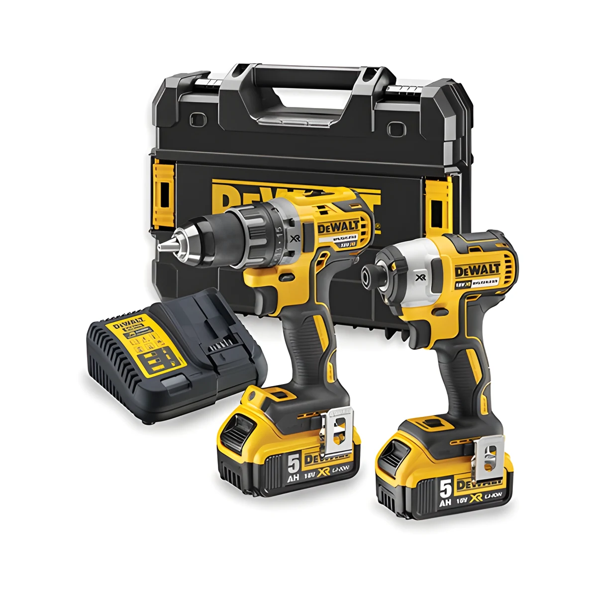 Wiertarko-wkrętarka DeWalt DCK268P2T-QW Czarny, Żóly