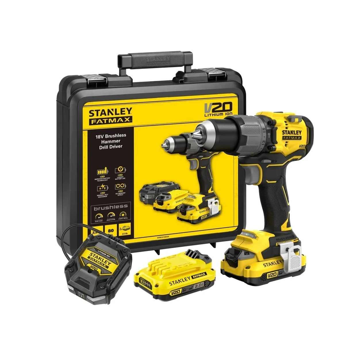 Wiertarko-wkrętarka udarowa fatmax 18V SFMCD726D2K STANLEY