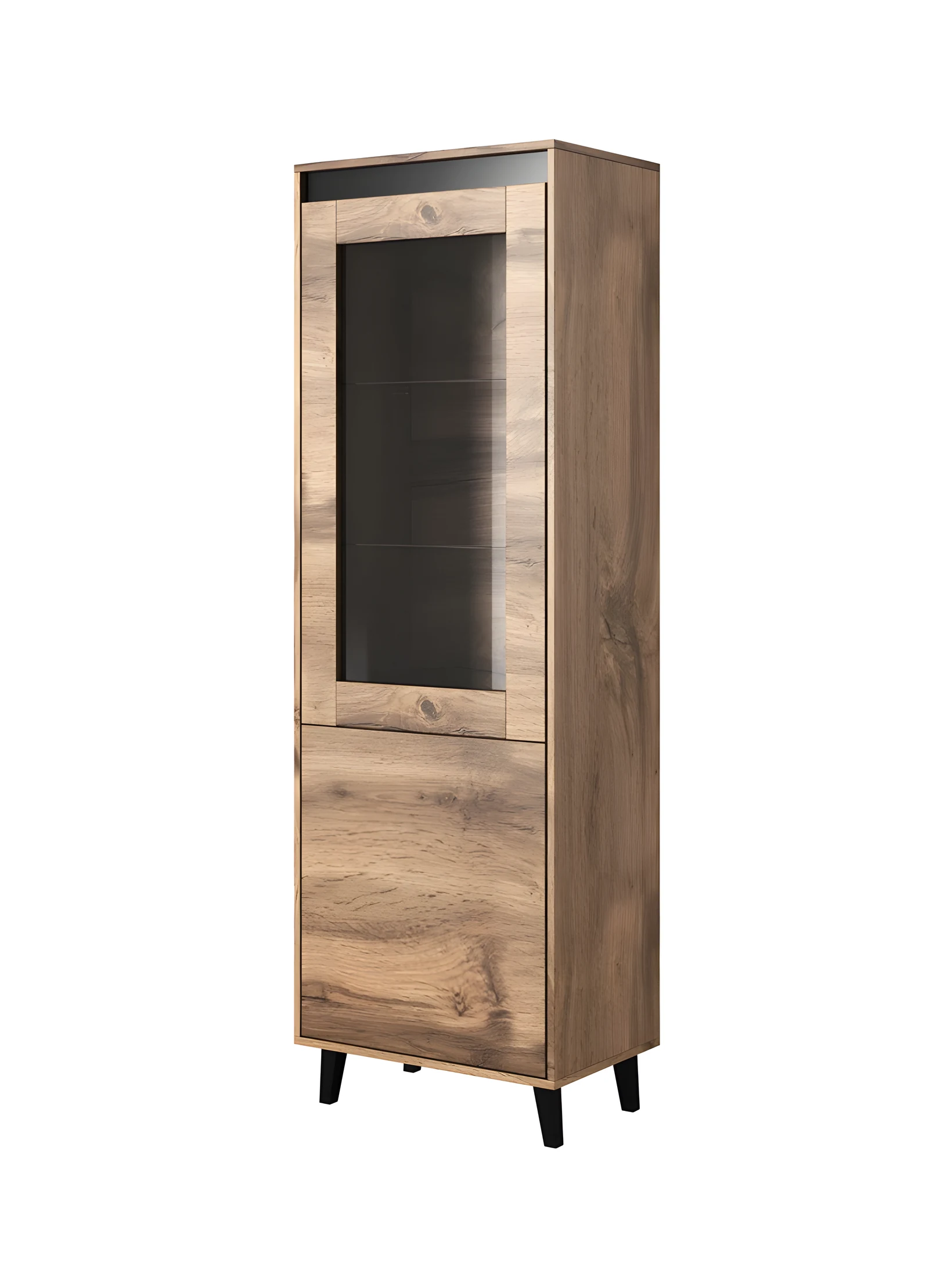Witryna NORD 60x38x182,5 dęb wotan/antracyt — zdjęcie 1 z 4
