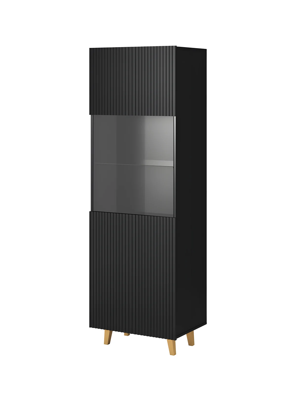Witryna PAFOS 60x40x182 czarny mat