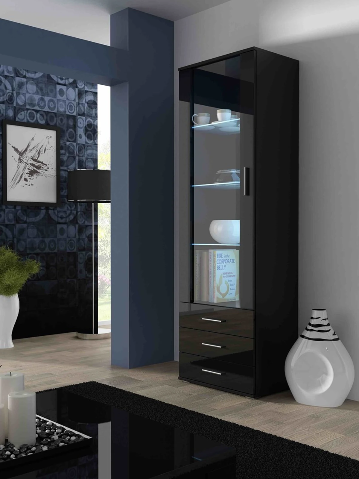 Witryna SOHO S1 czarny/czarny połysk