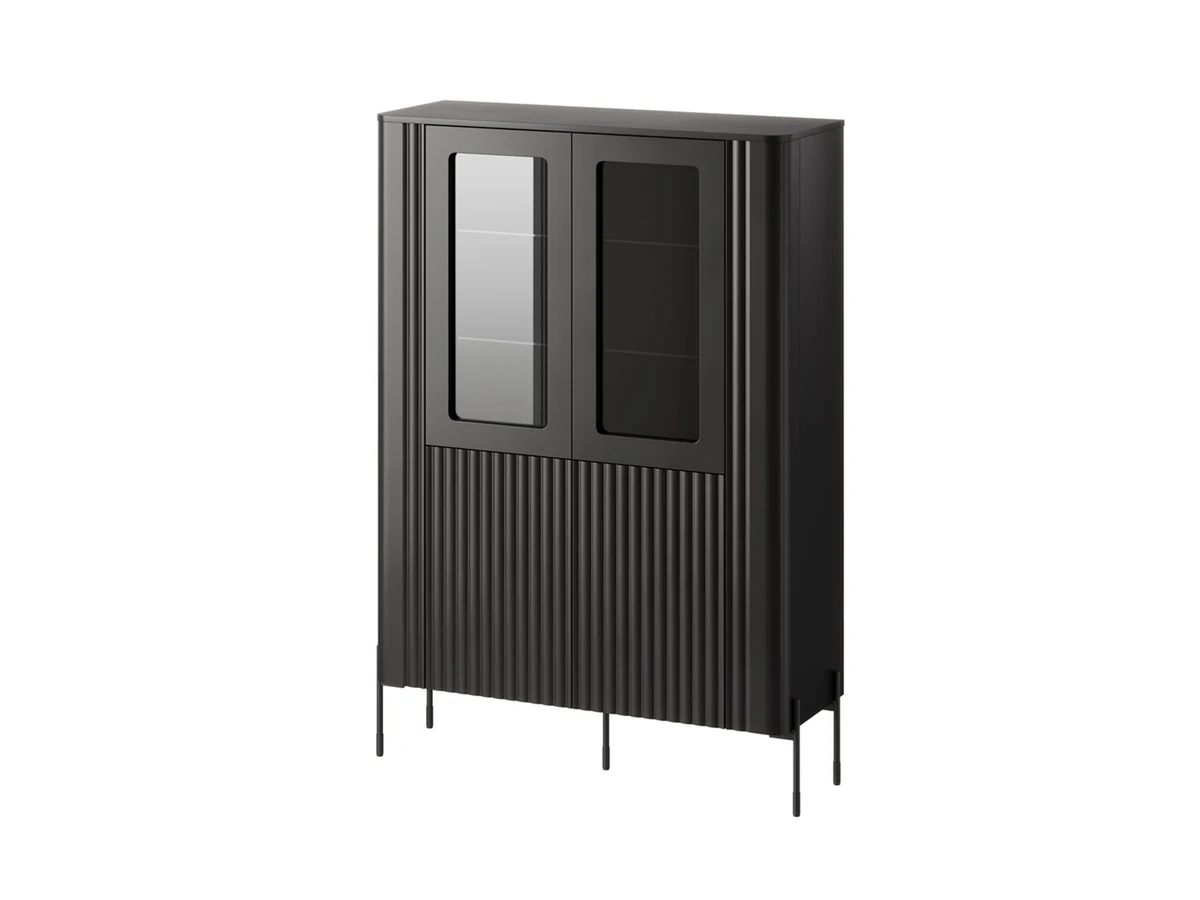 Witryna VERA 110x40x160 czarny mat