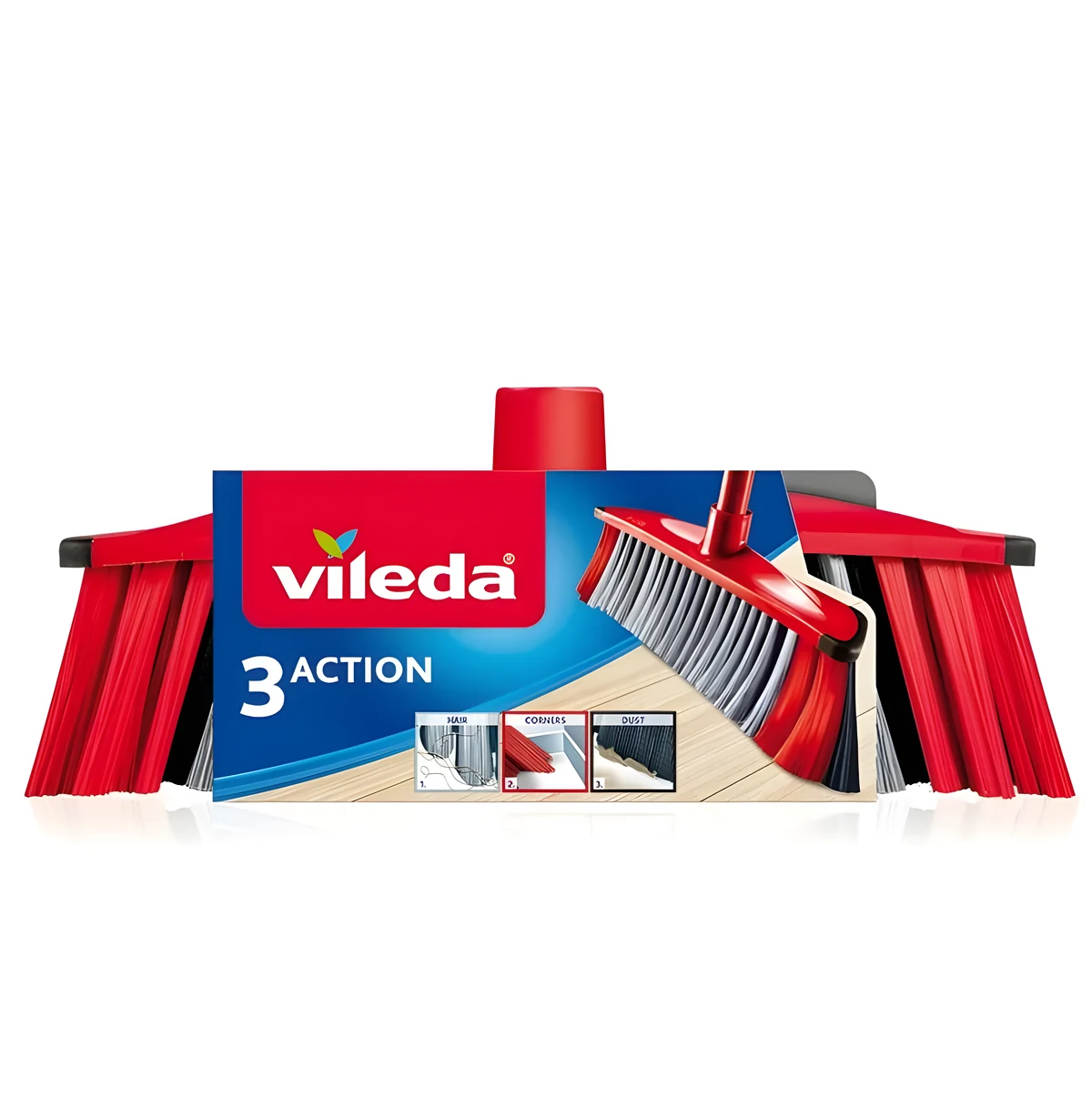 Wkład do szczotki Vileda 3Action - Czerwony, Czarny, Szary