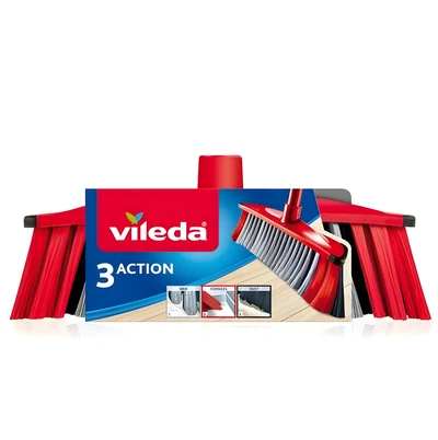 Szczotka wymienna Vileda 3Action - Czerwona, Czarna, Szara