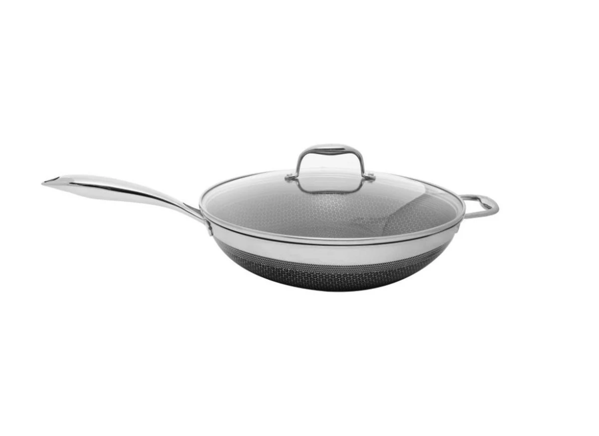 Wok Kohersen Black Cube 32cm 5,1l z Szkłem