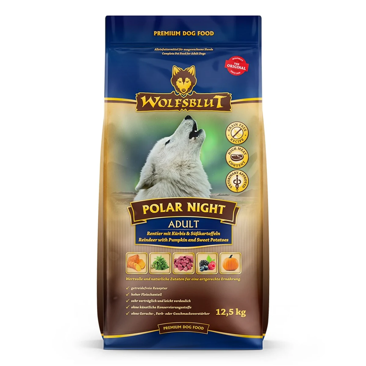 WOLFSBLUT Polar Night Adult 12,5kg - Bezzbożowa karma dla dorosłych psów wrażliwych