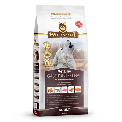 WOLFSBLUT VETLINE GASTROINTESTINAL 12kg - Karma sucha dla psów z problemami żołądkowo-jelitowymi