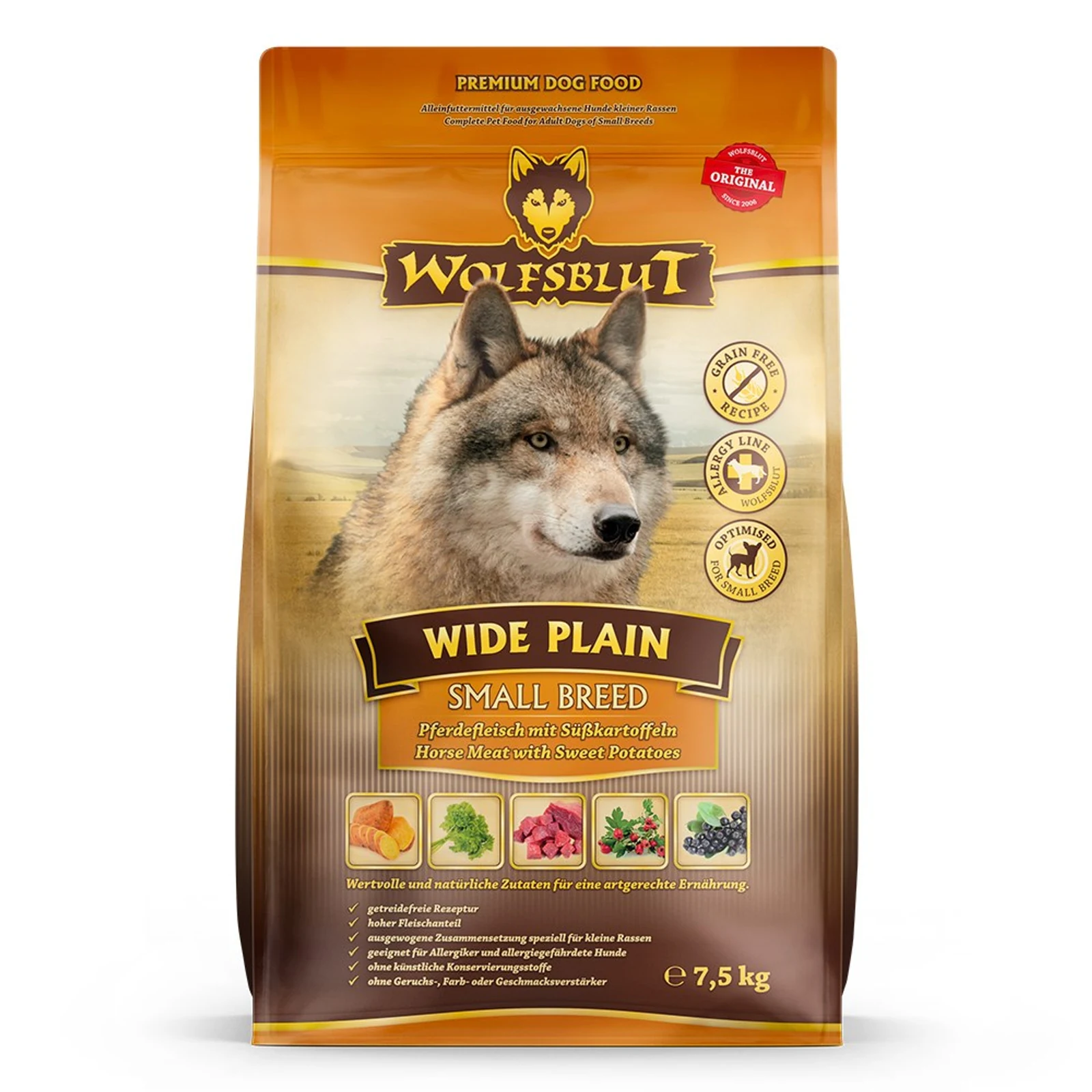 WOLFSBLUT Wide Plain Small 7,5kg - Sucha Karma dla Psów Małych Ras — zdjęcie 1 z 2