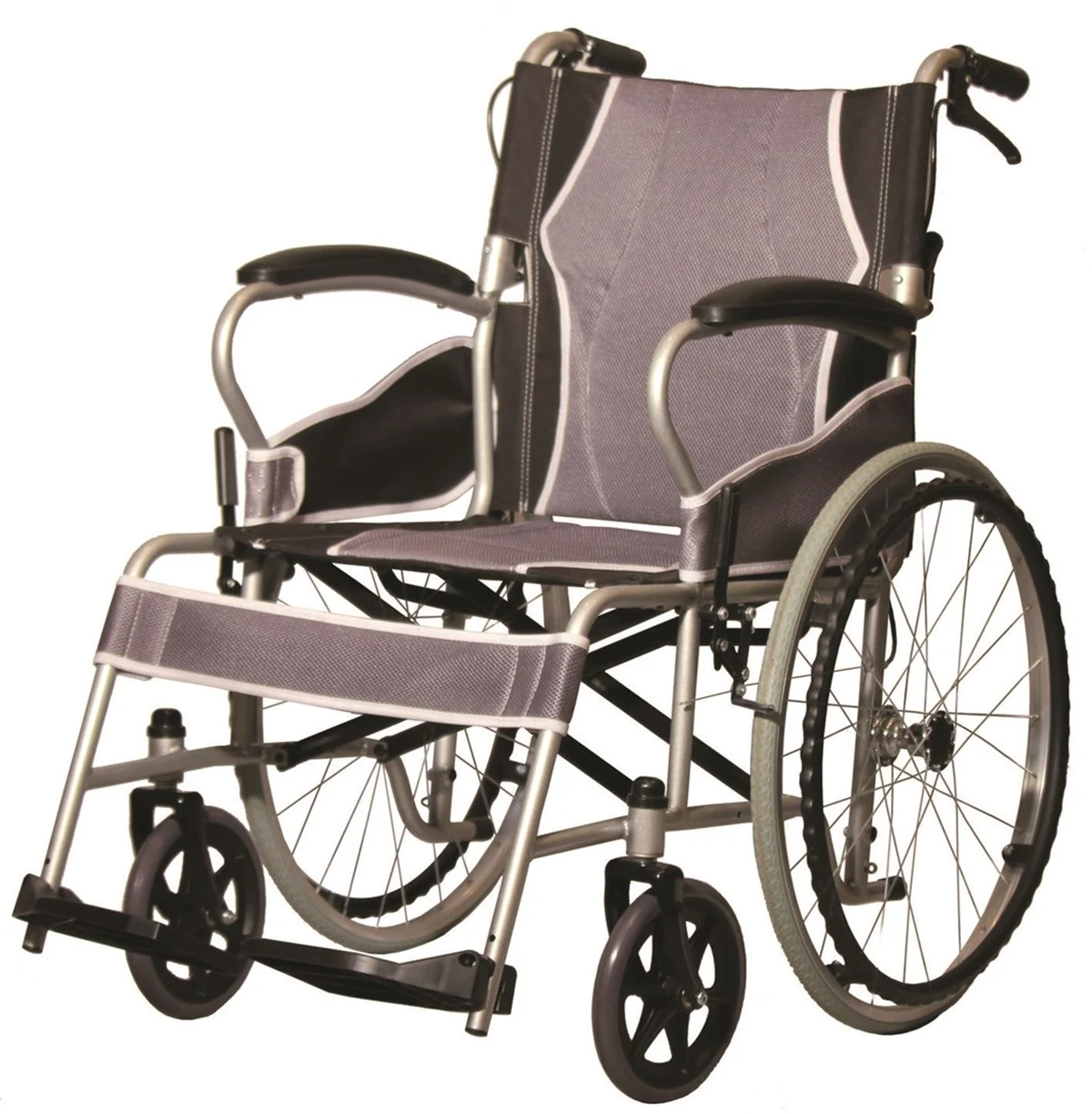 Wózek inwalidzki AT52301 - stalowy, lekki