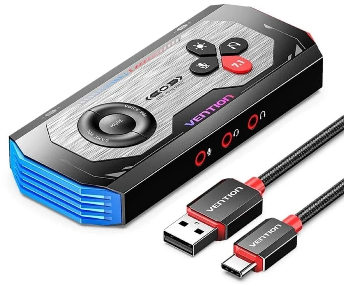 Wzmacniacz audio Vention z RGB do gier