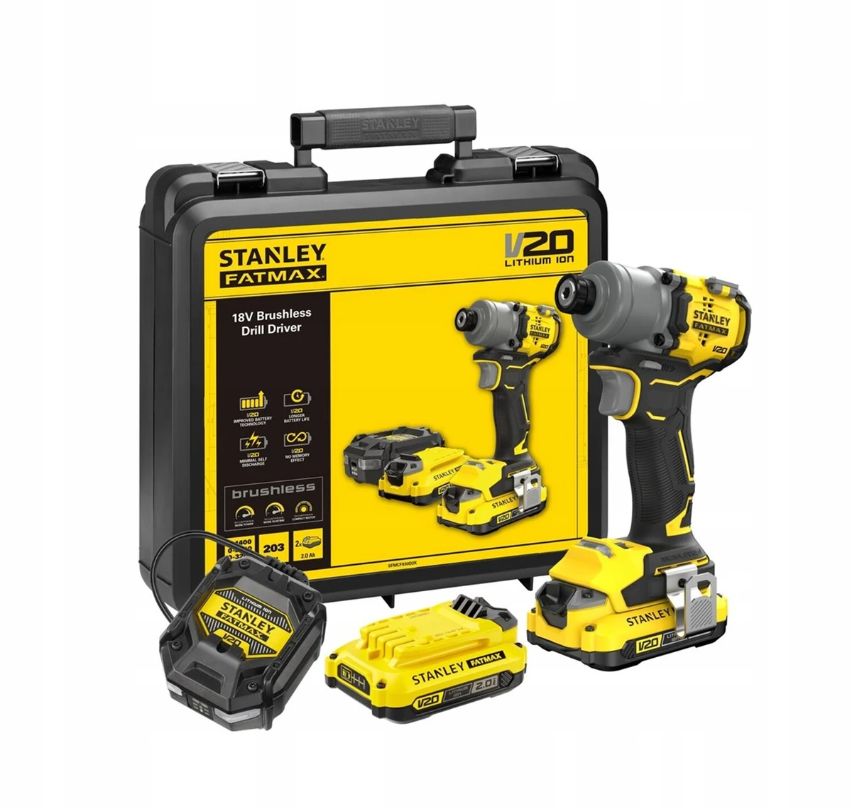 Zakrętarka udarowa SFMCF830D2K STANLEY 2x2.0Ah