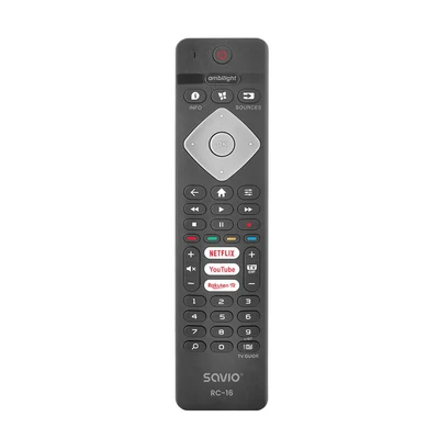 Pilot zamienny SAVIO do telewizorów Philips Smart TV (model RC-16)