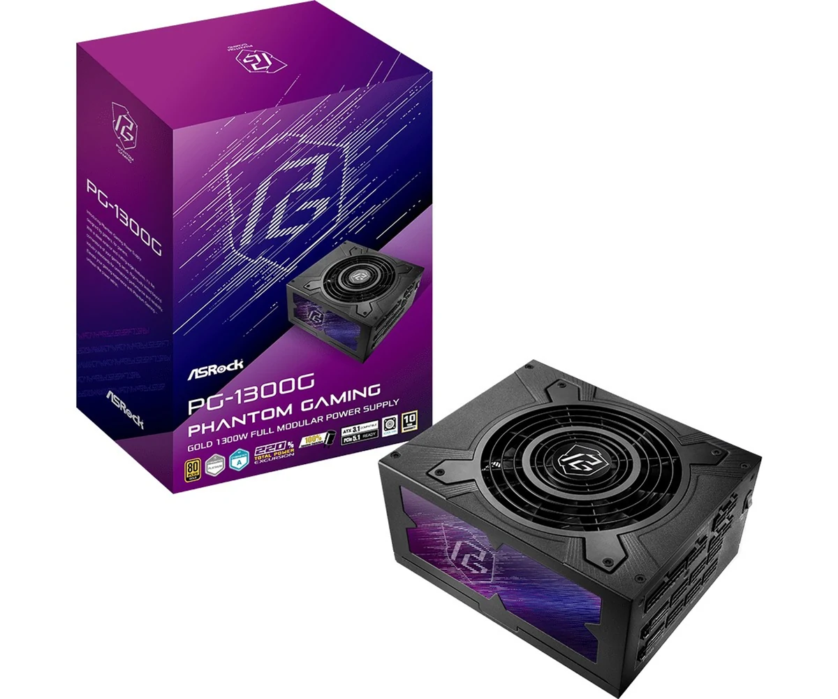 Zasilacz ASRock PHANTOM GAMING 1300W 80 Plus Gold