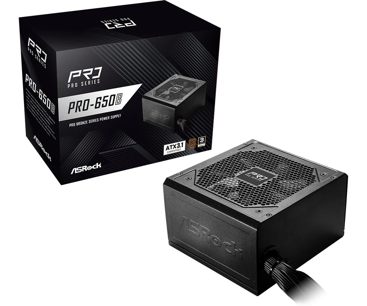 Zasilacz ASRock PRO-650B 650W 80 PLUS Bronze
