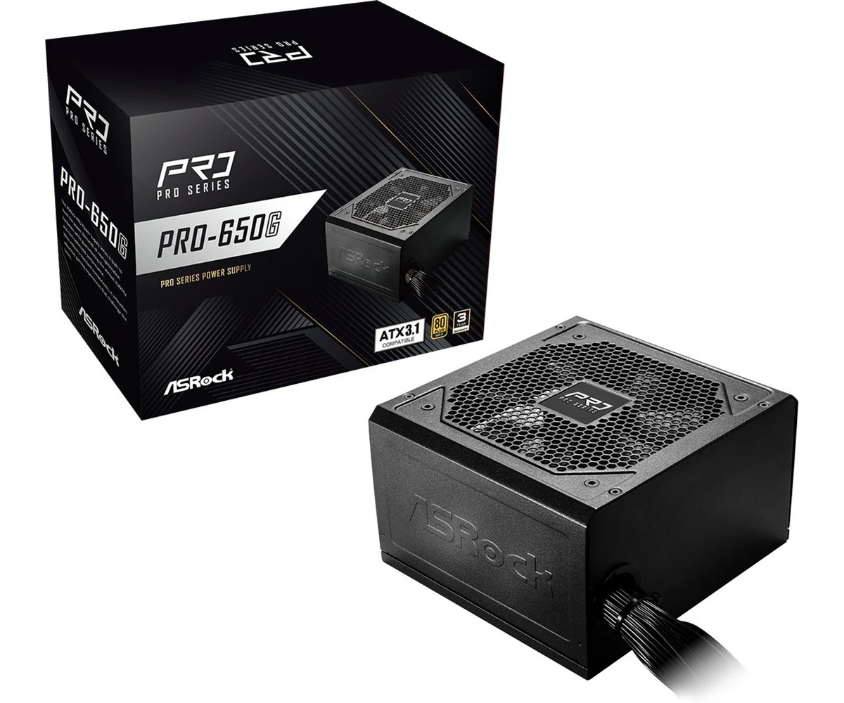 Zasilacz ASRock PRO-650G 650W 80 PLUS Gold