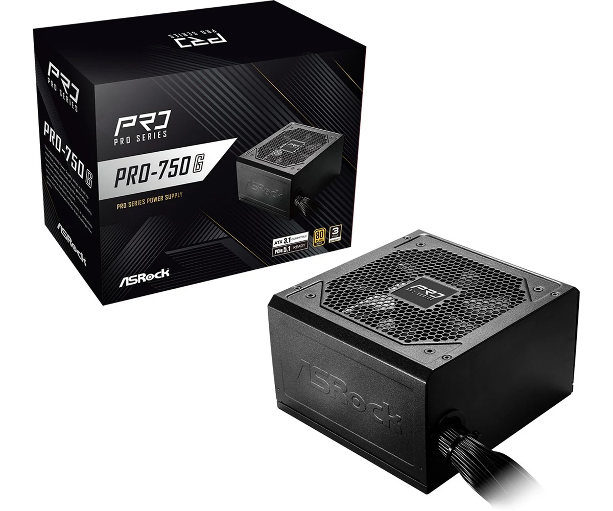 Zasilacz ASRock PRO-750G 750W 80 PLUS Gold