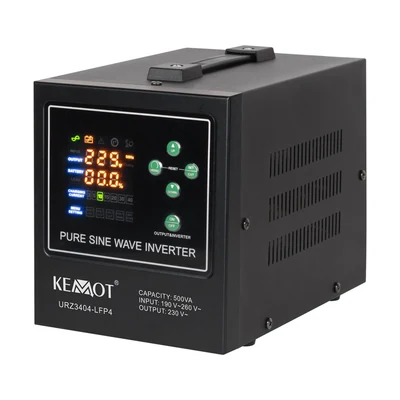 Zasilacz awaryjny KEMOT PROsinus-500 LiFePo4 500VA/300W z czystą sinusoidą i ładowaniem 12V