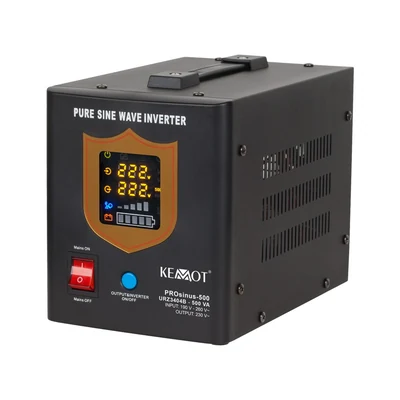 Zasilacz awaryjny Kemot PROsinus-500 500VA/300W z czystą sinusoidą i ładowaniem 12V