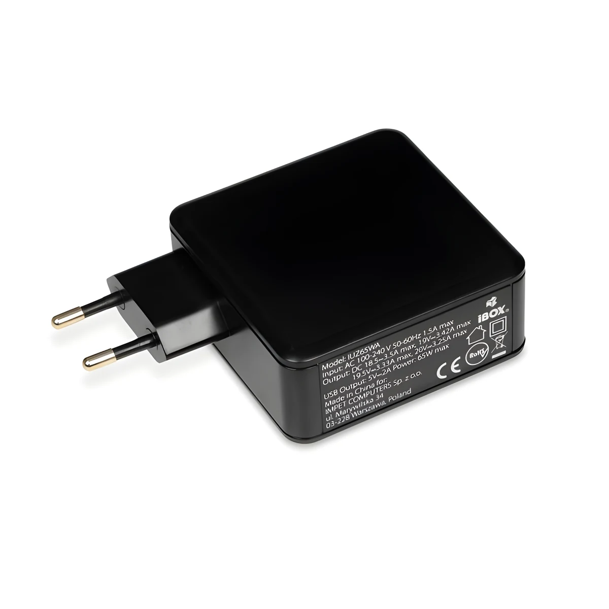 Zasilacz IBOX IUZ65WA (20,5V; 65W) do notebooka