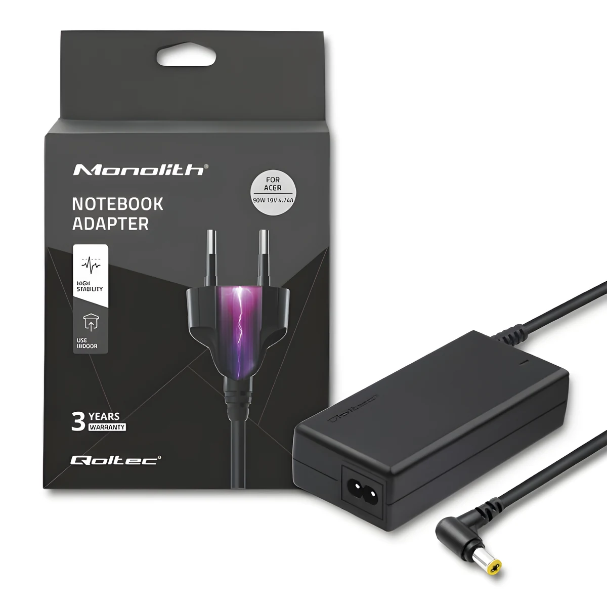 Zasilacz Qoltec 90W do notebooka Acer