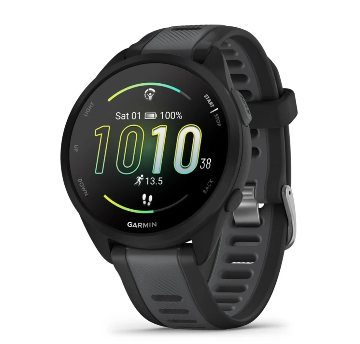 Zegarek sportowy Garmin Forerunner 165, 43mm, AMOLED, czarny