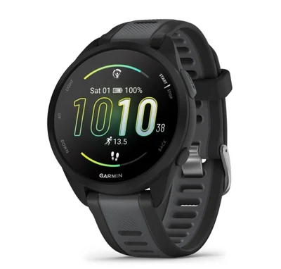 Zegarek sportowy Garmin Forerunner 165, 43mm, AMOLED, czarny