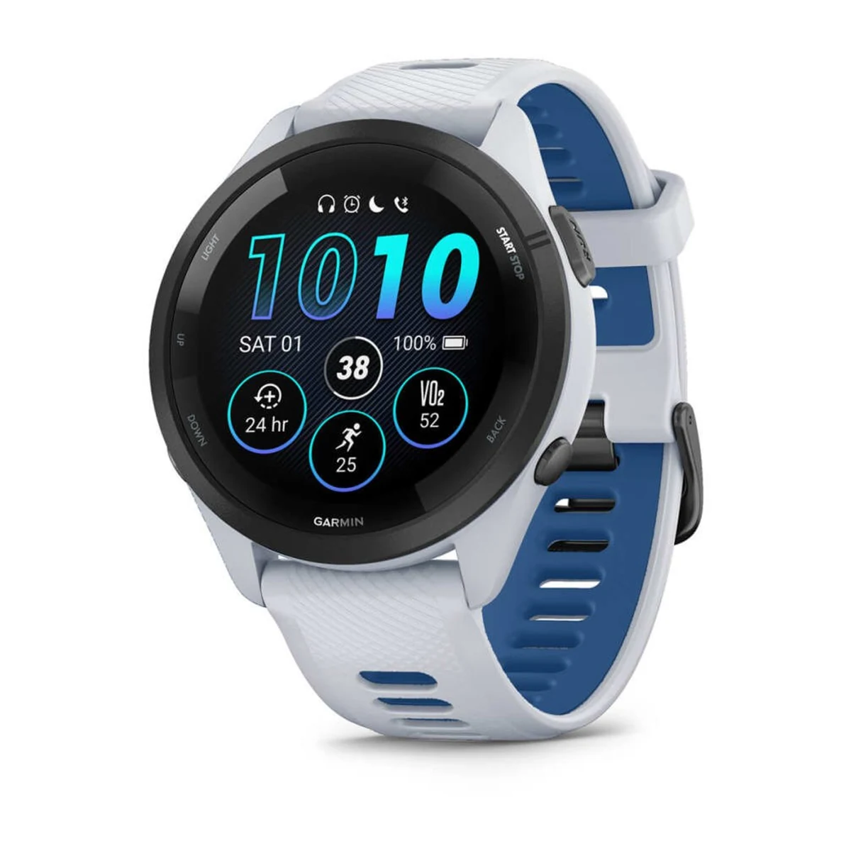 Zegarek sportowy Garmin Forerunner 265, 46mm, AMOLED, mleczny kwarc