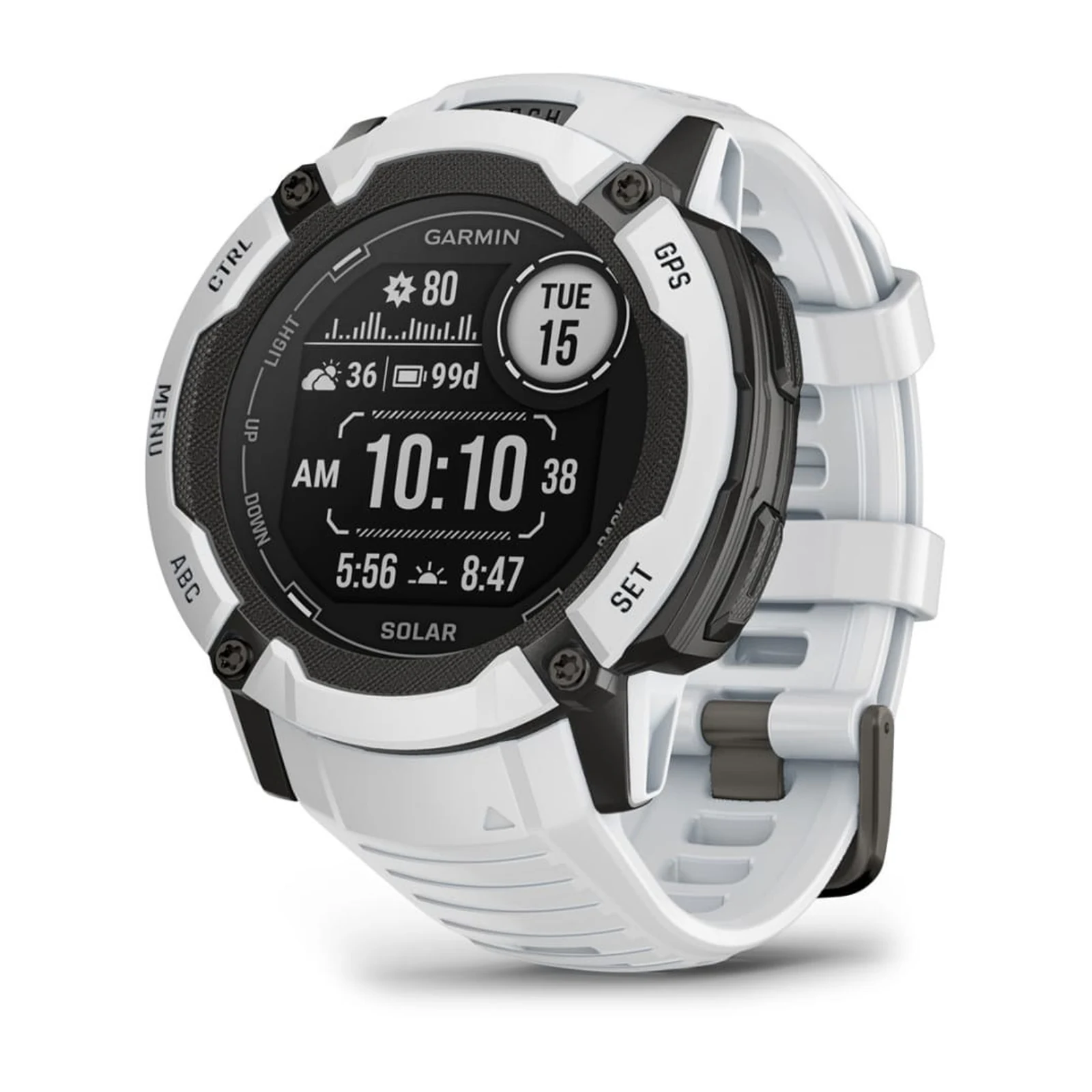 Zegarek sportowy Garmin Instinct 2X Solar, 50 mm, Mleczny Kwarc — zdjęcie 1 z 8