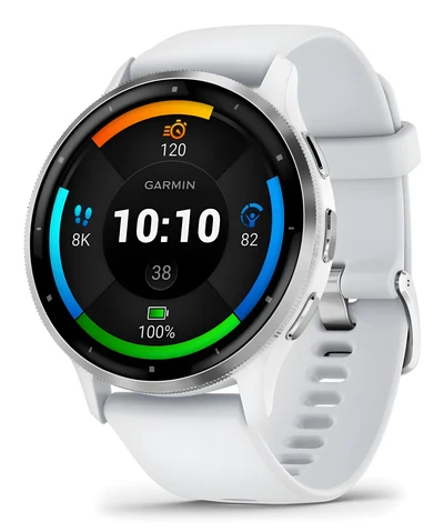 Zegarek sportowy Garmin Venu 3, 45mm, AMOLED, biały szafir