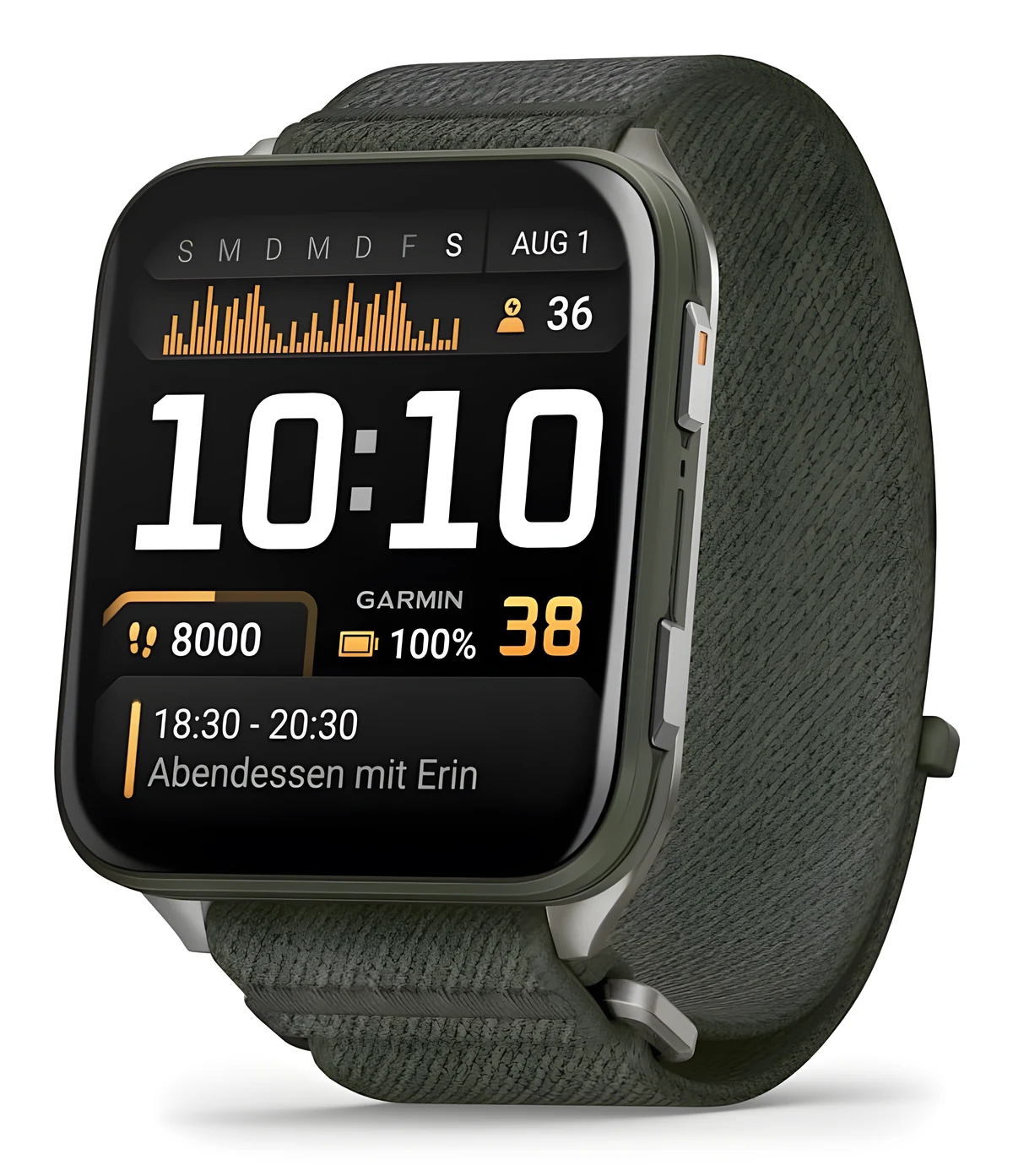 Zegarek sportowy Garmin Venu X1, 46 mm, AMOLED, kolor moss