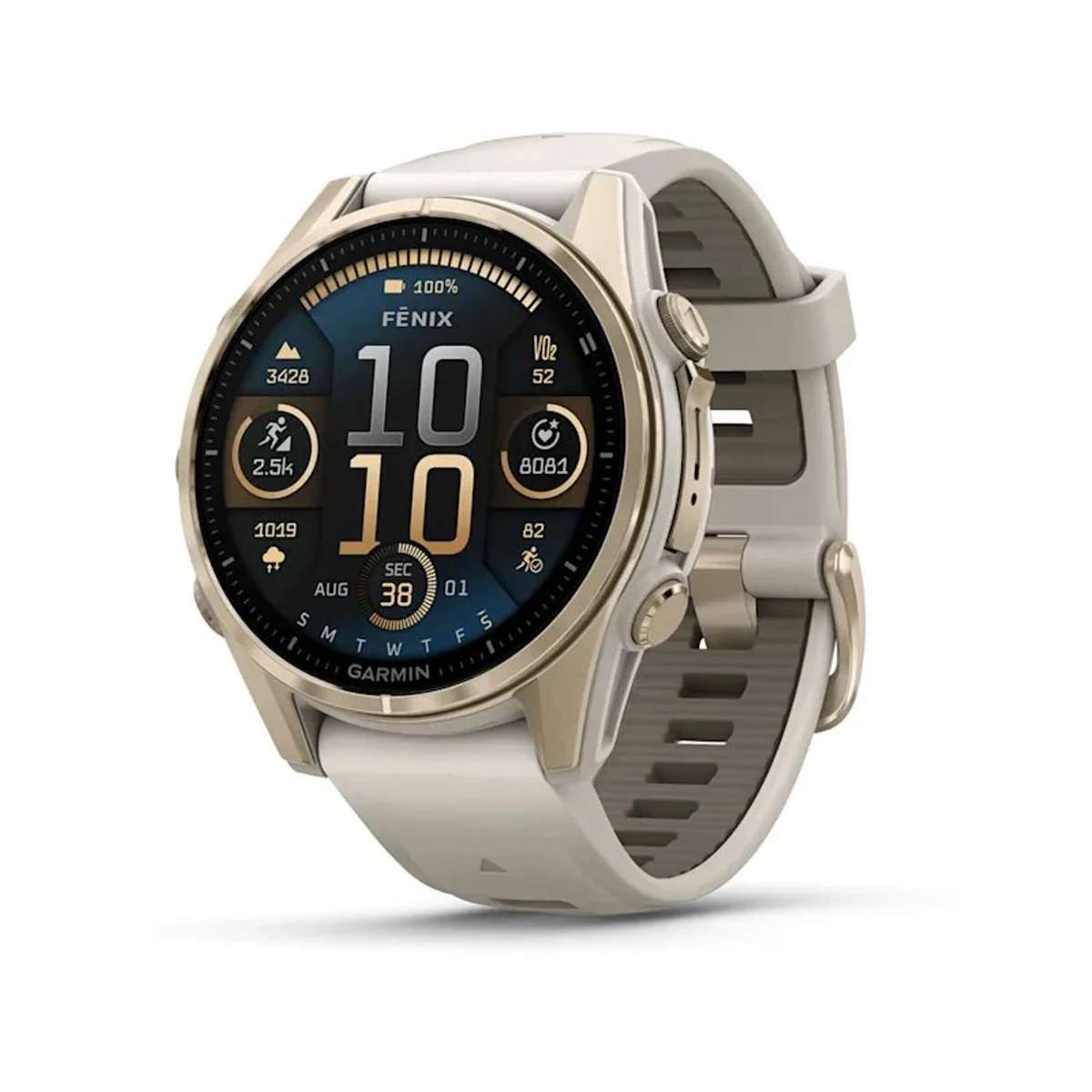 Zegarek sportowy Garmin Fenix 8 AMOLED 43mm Złoty