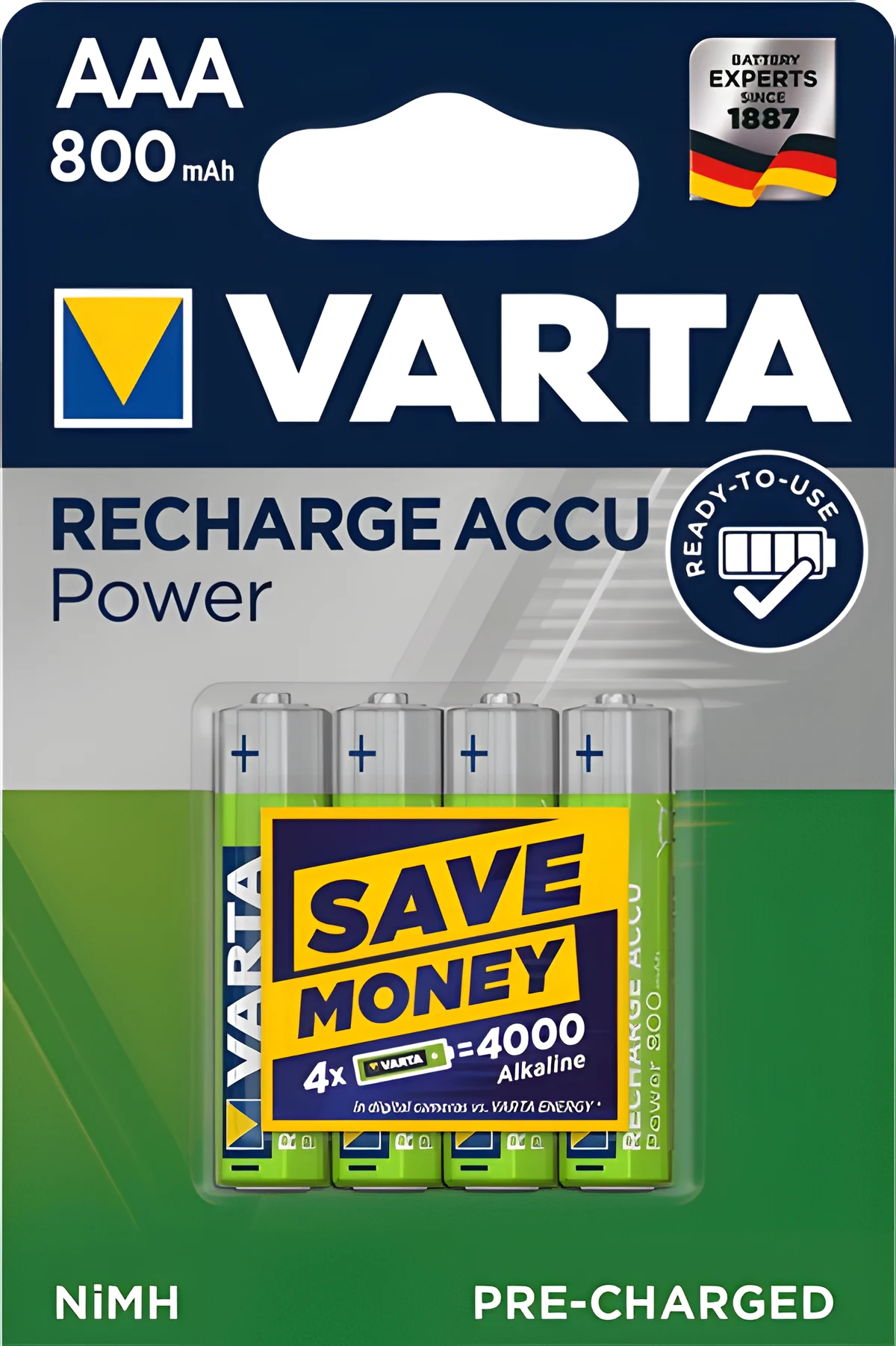 Zestaw akumulatorków AAA VARTA Ready2Use 800mAh