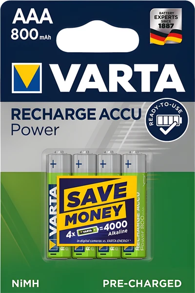 Zestaw akumulatorków AAA VARTA Ready2Use 800mAh