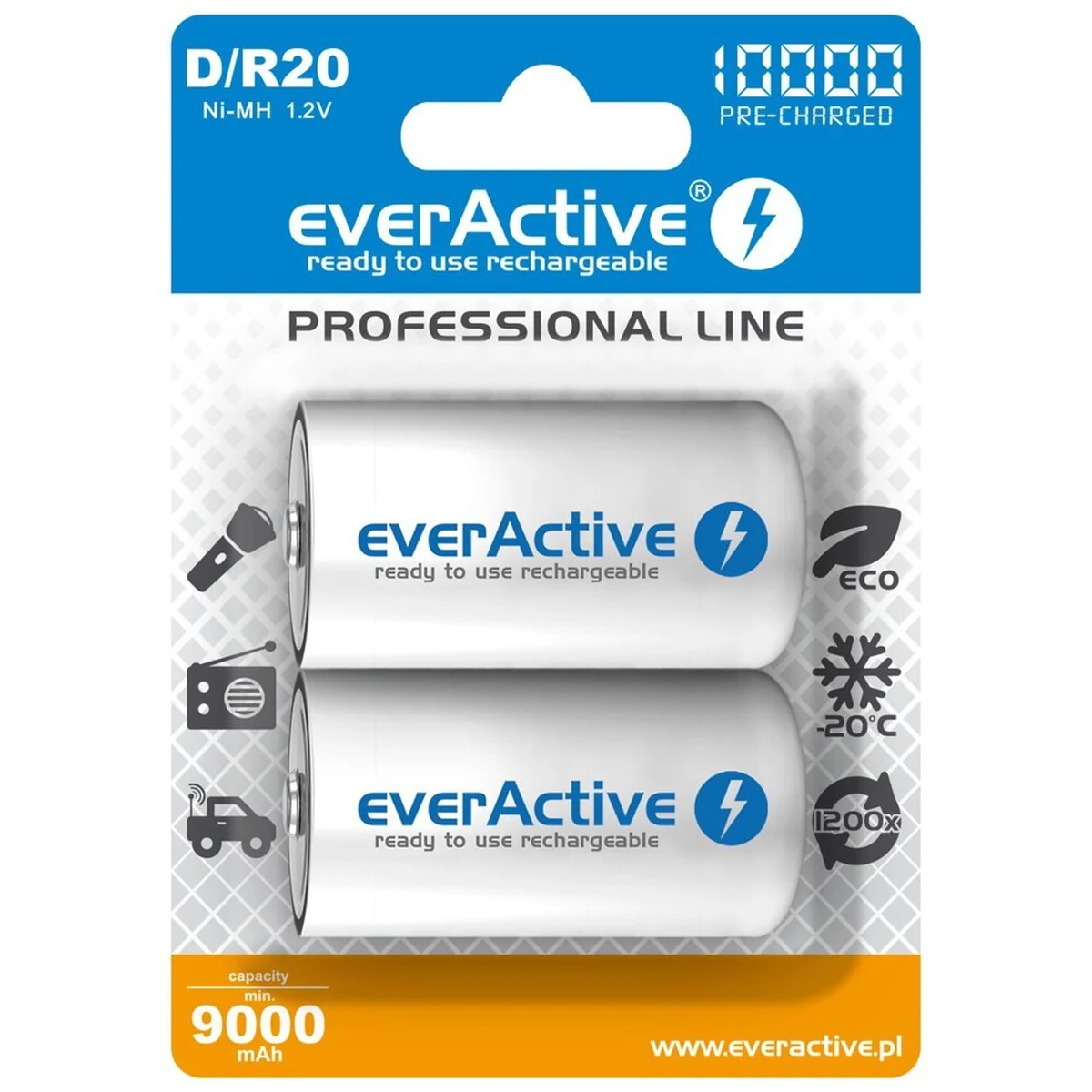 Zestaw akumulatorków everActive EVHRL20-10000 10000mAh Ni-MH