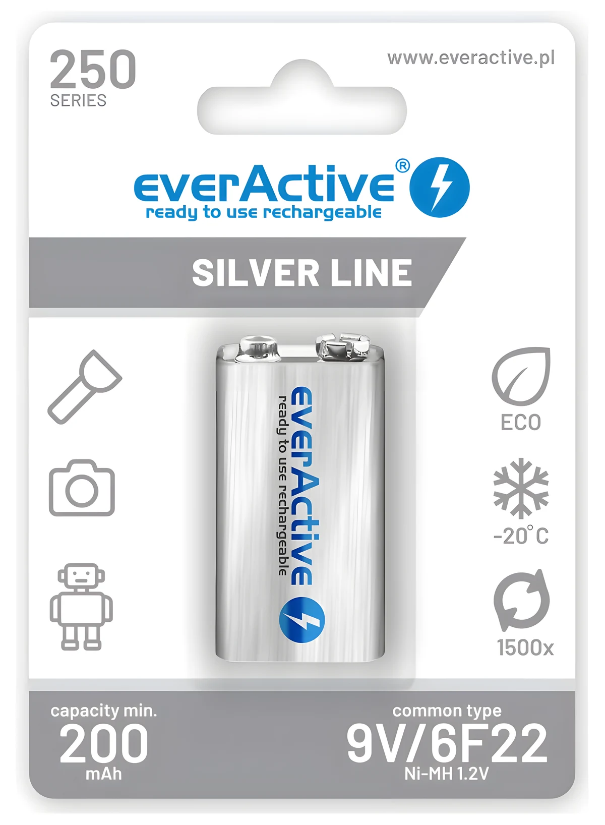 Zestaw akumulatorków everActive EVHRL22-250 250 mAh