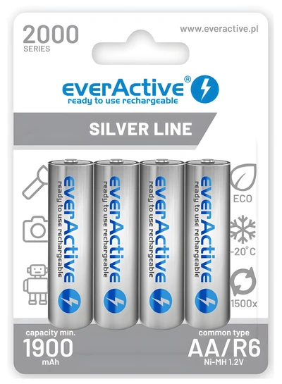 Zestaw akumulatorków everActive EVHRL6-2000 2000mAh