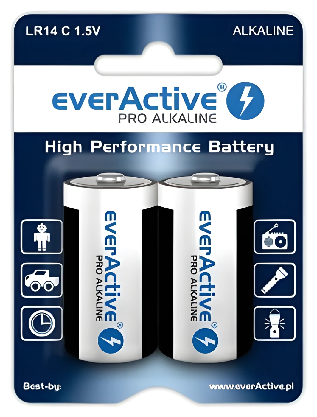 Zestaw baterii everActive EVLR14-PRO (x 2) C 8000 mAh