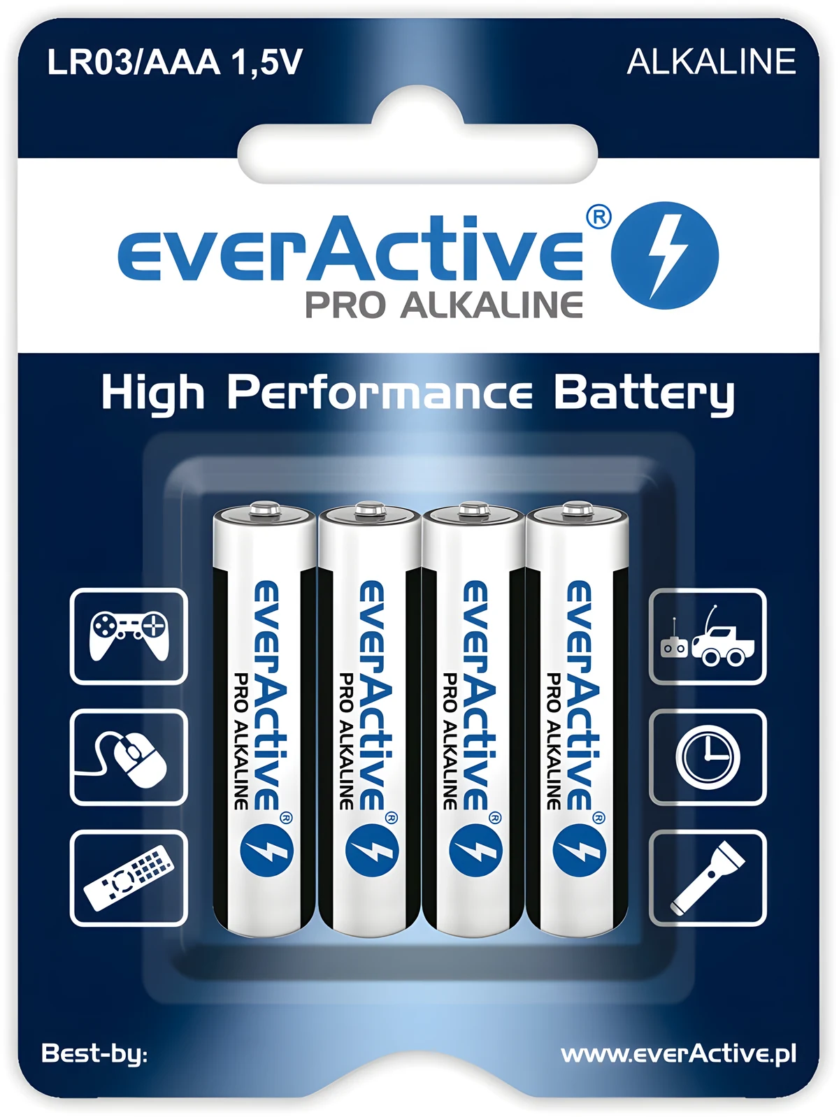 Zestaw baterii everActive LR034BLPA (x 4)