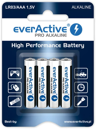Zestaw baterii everActive LR034BLPA (x 4)