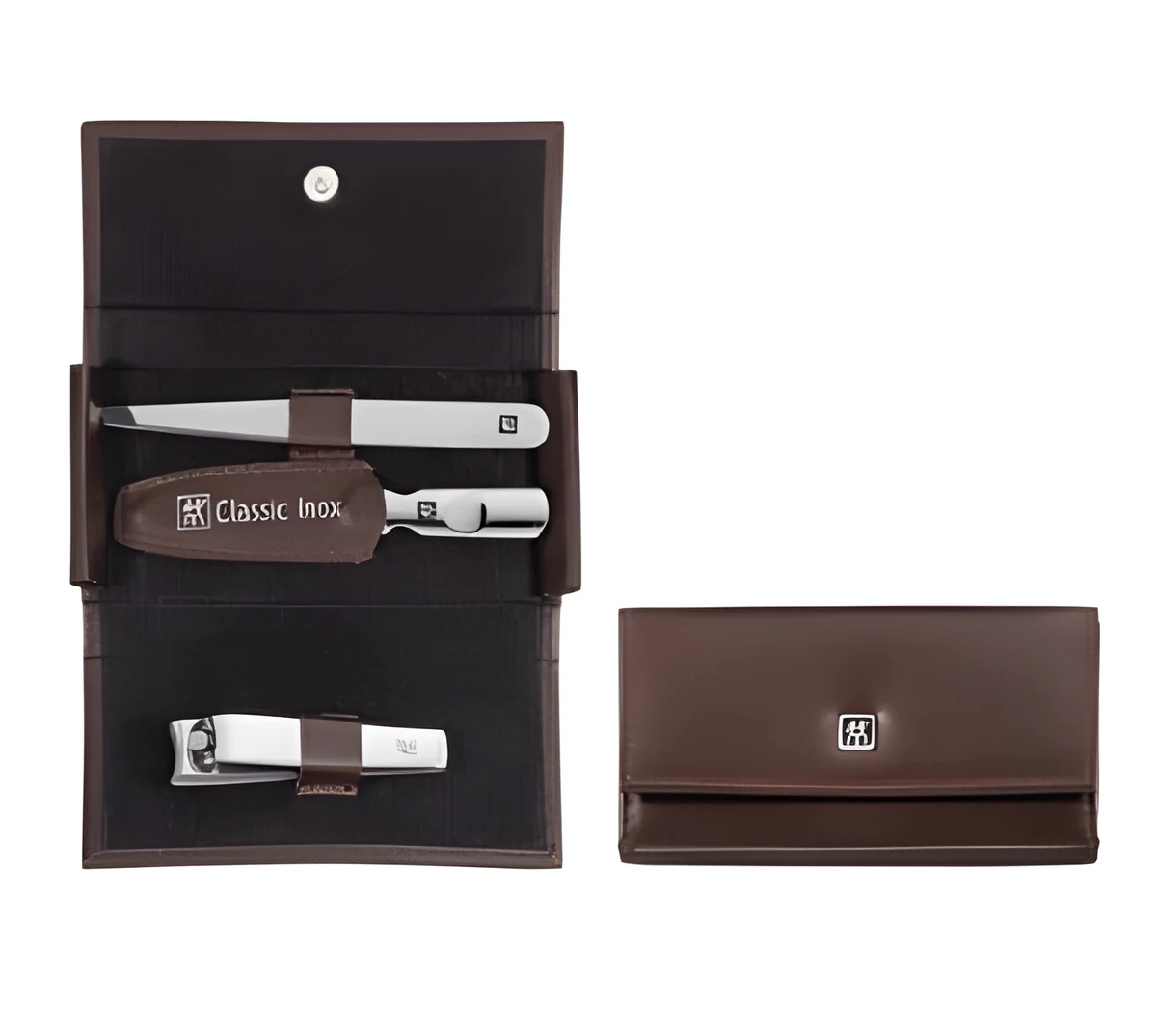 Zestaw do manicure ZWILLING Classic Inox - brązowy, skórzany etui