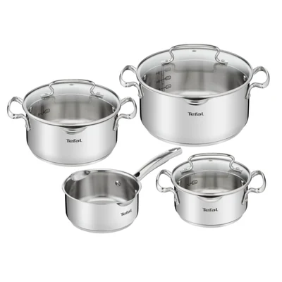 Zestaw garnków TEFAL Duetto+ 7 elem. G719S734 - 3 garnki, 3 pokrywki, stal nierdzewna